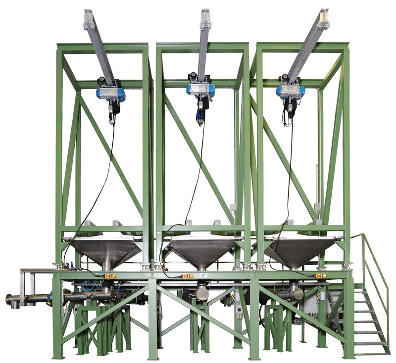 IFA Technology Big bag emptying station with sturdy base frame
