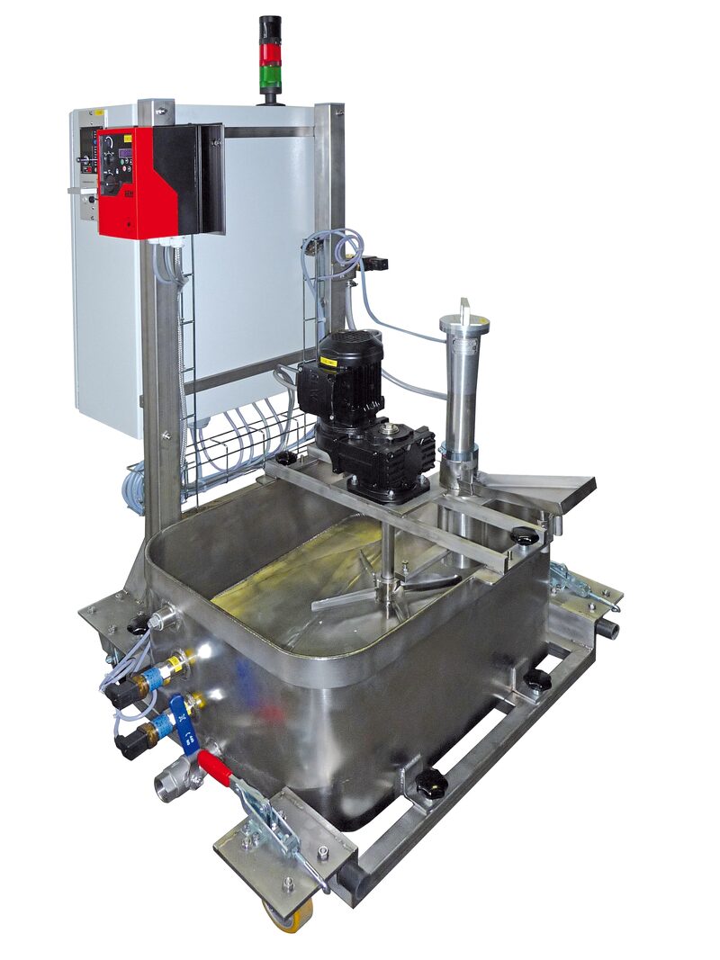  IFA Technology viscosity control system with mixer
