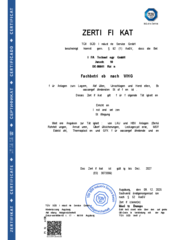 IFA Technology WHG TÜV Zertifikat